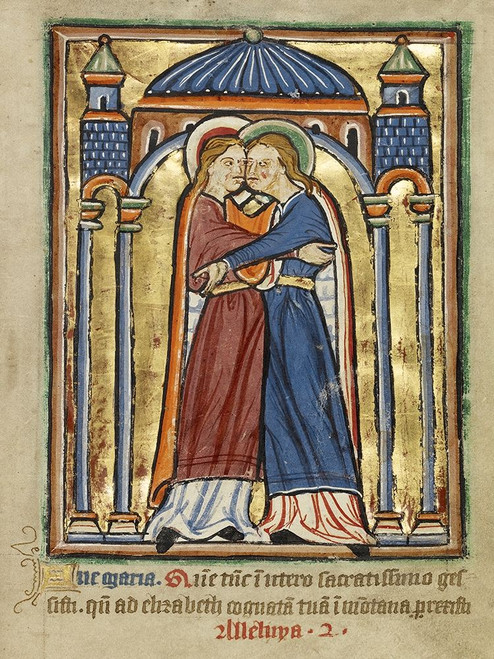 The Visitation Poster Print by Unknown 12th Century English Illuminator - Item # VARPDX457561 The Visitation Poster Print by Unknown 12th Century English Illuminator - Item # VARPDX457561