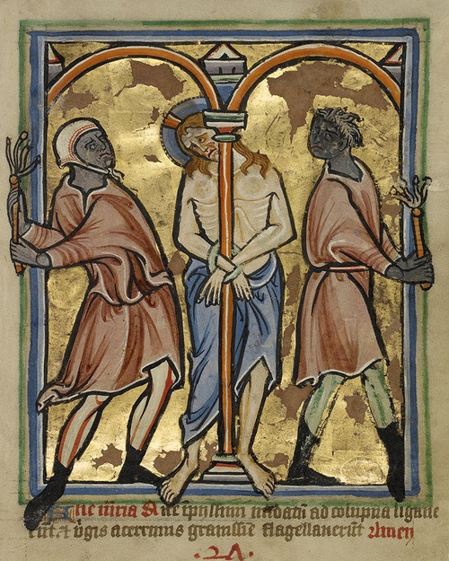 The Scourging of Christ Poster Print by Unknown 12th Century English Illuminator - Item # VARPDX457590