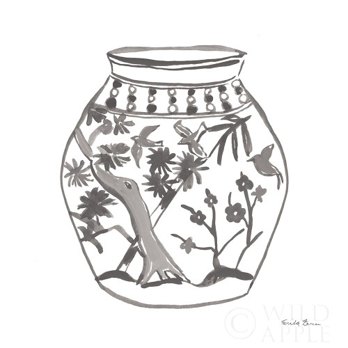 Chinoiserie VII Gray Poster Print by Farida Zaman - Item # VARPDX45966