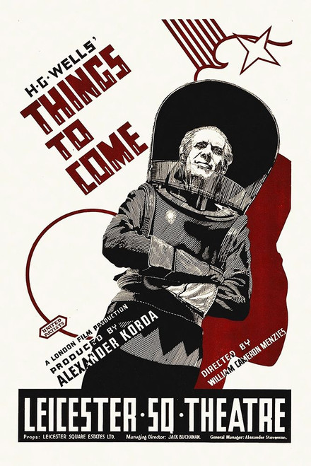 H.G. Wells - Things To Come - Spot Color Poster Print by Hollywood Photo Archive Hollywood Photo Archive - Item # VARPDX482849