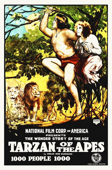 Tarzan of The Apes - 1915 Poster Print by Hollywood Photo Archive Hollywood Photo Archive - Item # VARPDX485954