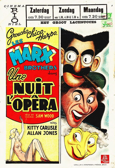 Marx Brothers - French - A Night at the Opera 04 Poster Print by Hollywood Photo Archive Hollywood Photo Archive - Item # VARPDX486730