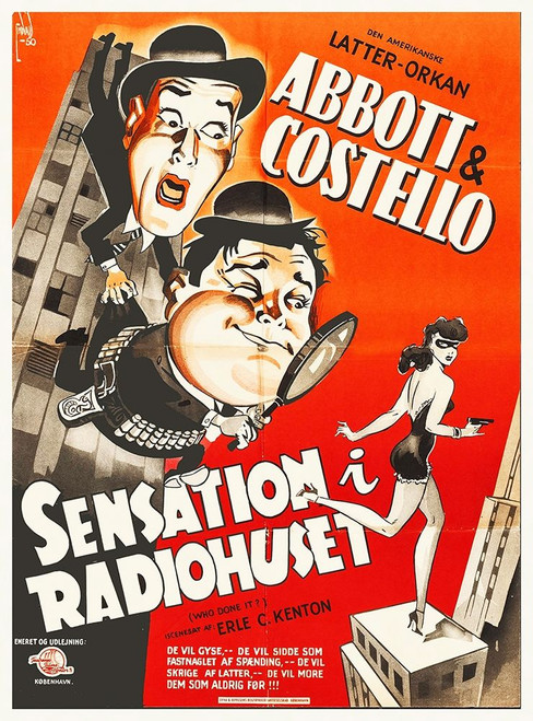 Abbott and Costello - Swedish - Who Done It Poster Print by Hollywood Photo Archive Hollywood Photo Archive - Item # VARPDX487859