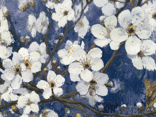 Cherry Blossoms I Indigo Crop Poster Print by James Wiens - Item # VARPDX50072