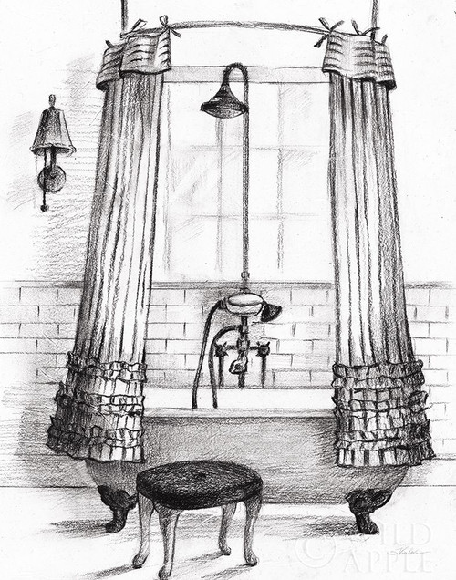 Elegant Bath I BW Crop Poster Print by Silvia Vassileva - Item # VARPDX50551