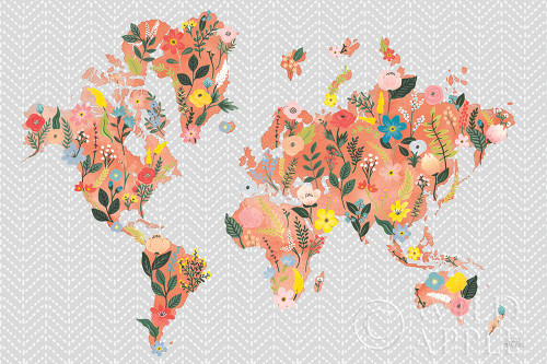 Wild Garden World Gray Poster Print by Laura Marshall - Item # VARPDX50560