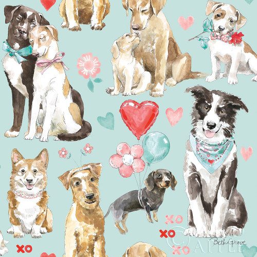 Paws of Love Pattern IC Poster Print by Beth Grove - Item # VARPDX53516
