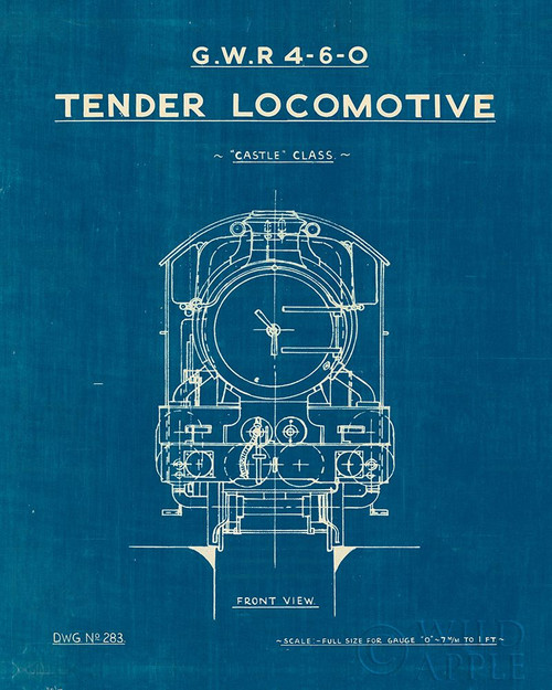 Locomotive Blueprint II Poster Print by Wild Apple Portfolio Wild Apple Portfolio - Item # VARPDX53886
