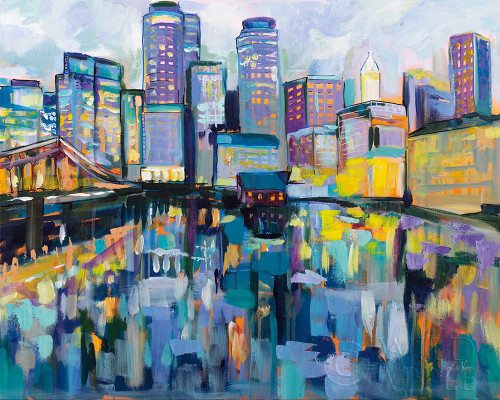 Boston Harbor Poster Print by Jeanette Vertentes - Item # VARPDX53923