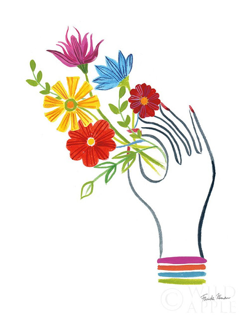 Floral Hand II Poster Print by Farida Zaman - Item # VARPDX54792 Floral Hand II Poster Print by Farida Zaman - Item # VARPDX54792