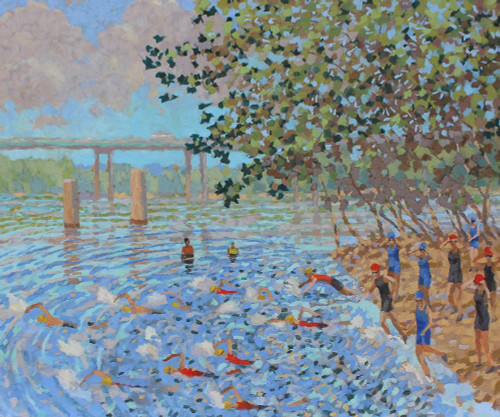 Sports Suite Terra Swimmers Poster Print by Andra Bajility - Item # VARPDXAC002A