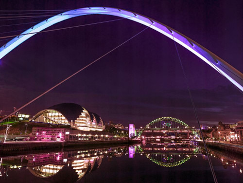 The Millenium Bridge, Newcastle Upon Tyne, FTBR-1881 Poster Print by Assaf Frank - Item # VARPDXAF20120826021C01