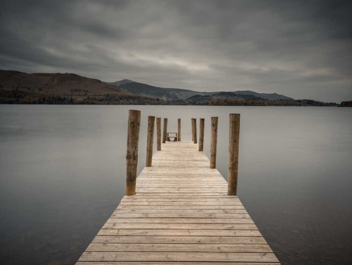 Jetty on tranquil lake Poster Print by Assaf Frank - Item # VARPDXAF20140503655C01