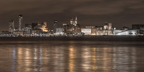 Liverpool city skyline across the River Mersey, UK,FTBR-1873 Poster Print by Assaf Frank - Item # VARPDXAF20150302393C02