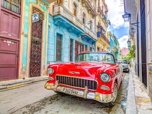 Vintage car on street of Havana, Cuba Poster Print by Assaf Frank - Item # VARPDXAF201801272578X
