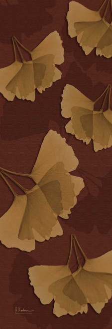 Leaves Brown on Red Poster Print by Albert Koetsier - Item # VARPDXAKPL045E1