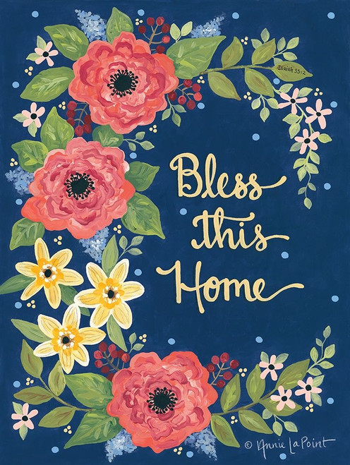 Floral Bless This Home Poster Print by Annie LaPoint - Item # VARPDXALP1857