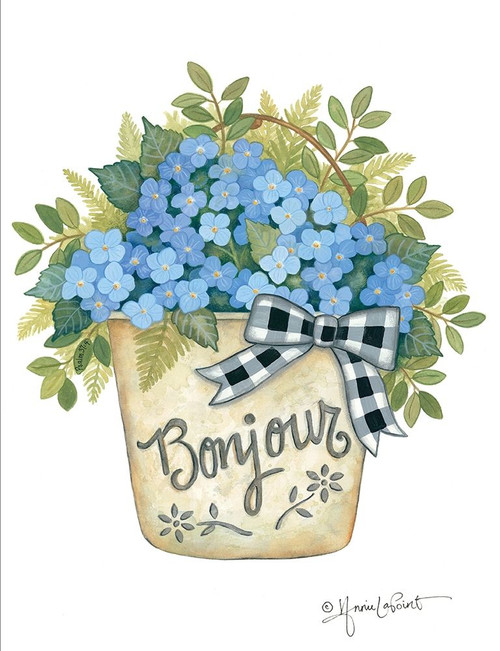 Hydrangeas Bonjour Poster Print by Annie LaPoint - Item # VARPDXALP1876