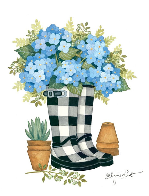 Hydrangeas Boots Poster Print by Annie LaPoint - Item # VARPDXALP1877