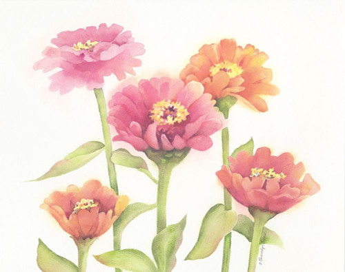 Happy Zinnias Poster Print by Gwendolyn Babbitt - Item # VARPDXBAB501