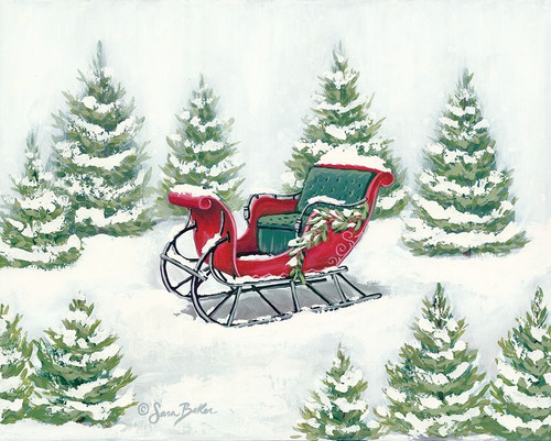 Tree Farm Sleigh Poster Print by Sara Baker - Item # VARPDXBAKE128