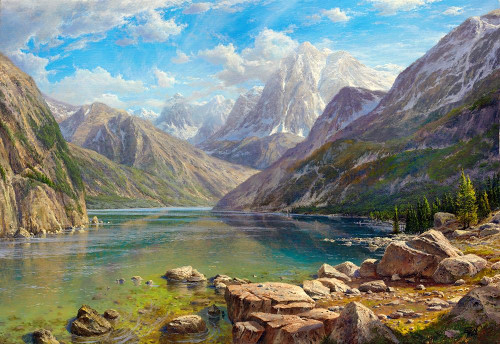 Mountain lake Poster Print by Sergej Basov - Item # VARPDXBC34