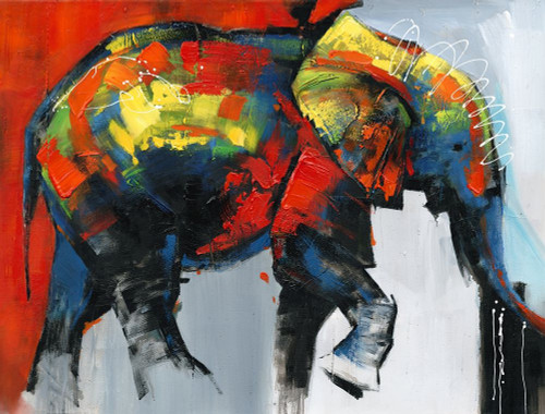 ABSTRACT AND COLORFUL ELEPHANT IN MOTION Poster Print by Atelier B Art Studio Atelier B Art Studio - Item # VARPDXBEGANI20