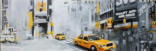 NEW-YORK CITY WITH TAXIS Poster Print by Atelier B Art Studio Atelier B Art Studio - Item # VARPDXBEGCIT140