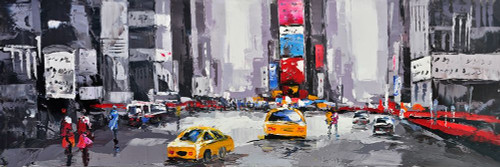 ABSTRACT STREET WITH YELLOW TAXIS Poster Print by Atelier B Art Studio Atelier B Art Studio - Item # VARPDXBEGCIT37