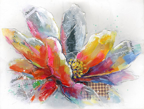 ABSTRACT FLOWER WITH TEXTURE Poster Print by Atelier B Art Studio Atelier B Art Studio - Item # VARPDXBEGFLO62