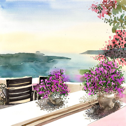 MEDITERRANEAN SEA VIEW Poster Print by Atelier B Art Studio Atelier B Art Studio - Item # VARPDXBEGLAN184