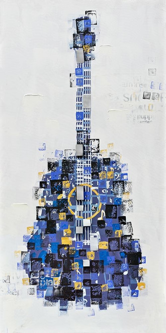 ABSTRACT GUITAR MADE OF SQUARES Poster Print by Atelier B Art Studio Atelier B Art Studio - Item # VARPDXBEGMUS7
