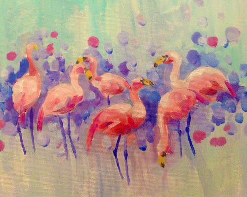 Flamingo Party Poster Print by Boho Hue Studio Boho Hue Studio - Item # VARPDXBHSRC003A
