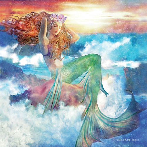 Sunset Mermaid Poster Print by Bluebird Barn Bluebird Barn - Item # VARPDXBLUE127