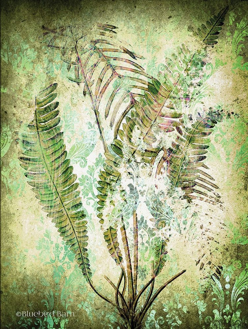 Organic Greenery in Damask II   Poster Print by Bluebird Barn Bluebird Barn
