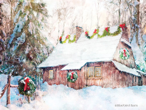 Snowy Christmas Cabin Poster Print by Bluebird Barn Bluebird Barn - Item # VARPDXBLUE266