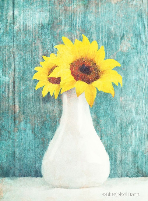 Sunflower White Vase Poster Print by Bluebird Barn Bluebird Barn - Item # VARPDXBLUE283