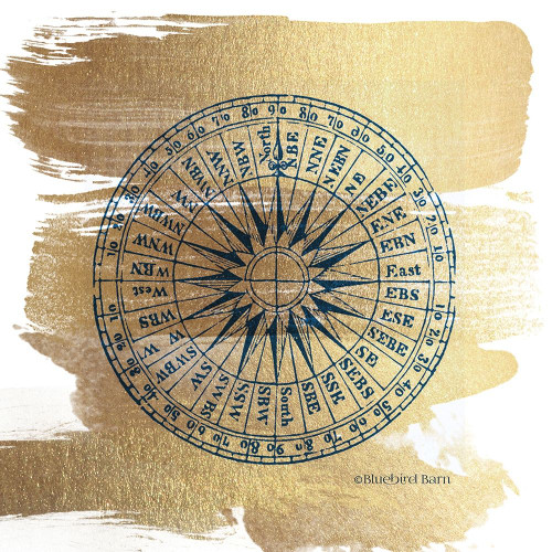 Brushed Gold Compass Poster Print by Bluebird Barn Bluebird Barn - Item # VARPDXBLUE336