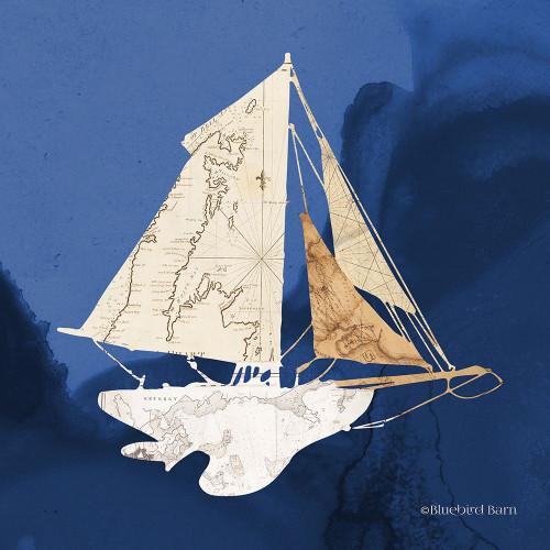 Sailboat Blue II Poster Print by Bluebird Barn Bluebird Barn - Item # VARPDXBLUE343