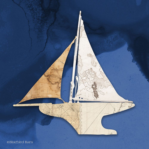 Sailboat Blue III Poster Print by Bluebird Barn Bluebird Barn - Item # VARPDXBLUE344
