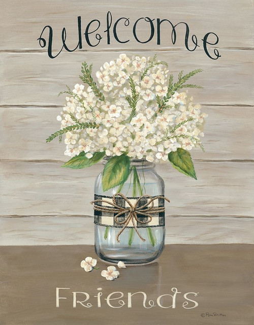 Welcome Friends Mason Jar Poster Print by Pam Britton - Item # VARPDXBR470