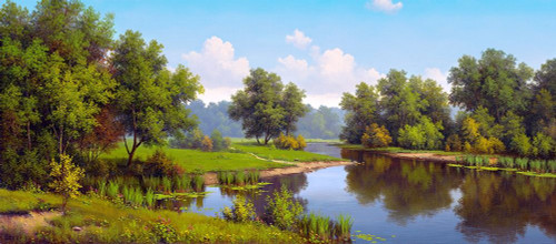 At the pond Poster Print by Vyacheslav Babichev - Item # VARPDXBV5