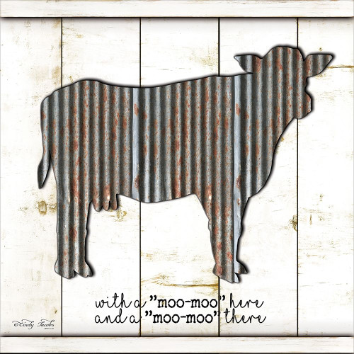 Metal Cow Poster Print by Cindy Jacobs