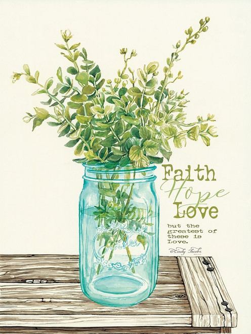 Faith, Hope, Love and Eucalyptus Poster Print by Cindy Jacobs - Item # VARPDXCIN820