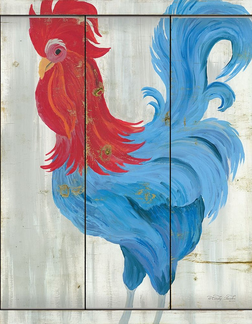 Patriotic Rooster Poster Print by Cindy Jacobs