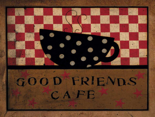 Friends And Coffee Poster Print by Dan DiPaolo