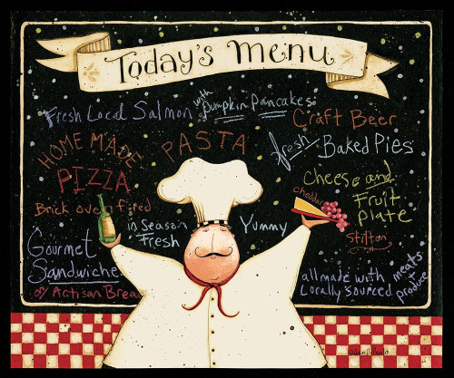 Todays Menu Poster Print by Dan DiPaolo