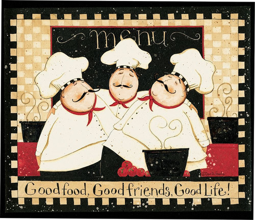Good Food Good Friends 2 Poster Print by Dan DiPaolo