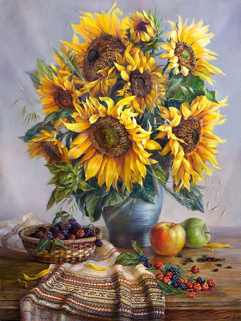 Sunflowers Poster Print by Olga Dandorf - Item # VARPDXDO2