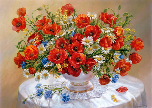Poppies Poster Print by Olga Dandorf - Item # VARPDXDO4